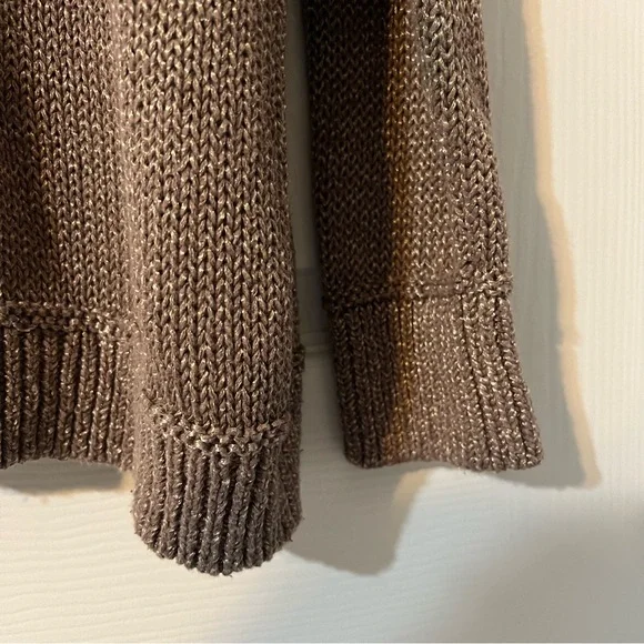 Ralph Lauren Taupe & Gold Knit Sweater - Picture 4 of 7